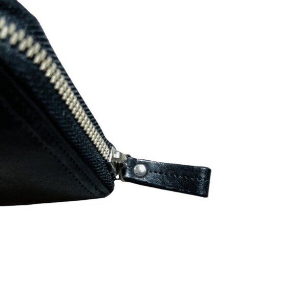 Kenneth Cole Black Leather Zip Wallet Large Card Holder - Picture 4 of 7